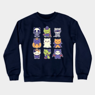 Kawaii Halloween Kitties Crewneck Sweatshirt